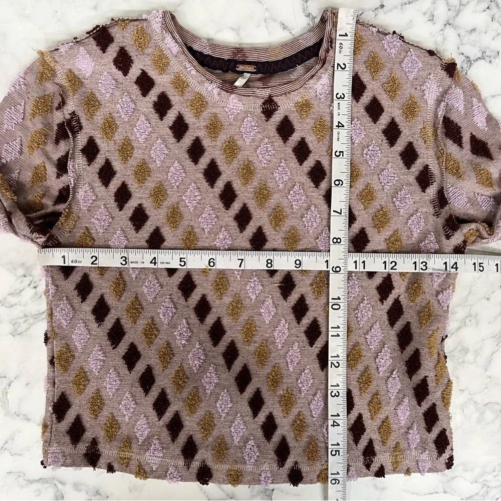 Free People Magic Carpet Diamond Terry Cloth Tee Size XS